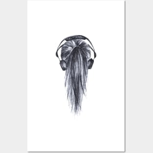 Hair and music Posters and Art